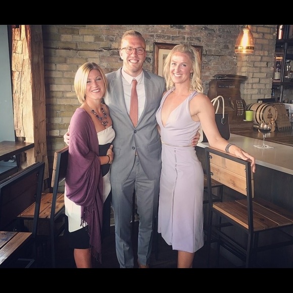 CUSHNIE Lavender Twisted Zipper Dress 6 - Picture 5 of 10